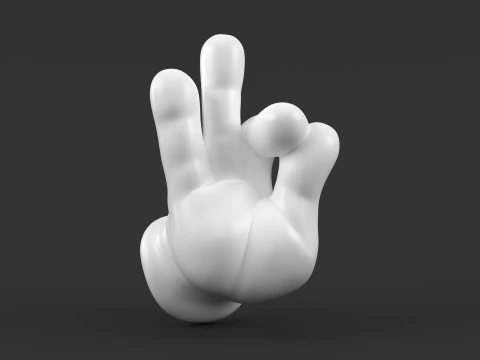 Mickey Hand Buddha 3D Print Model
