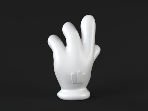 Mickey Hand - Handshake 3D Принт Модель