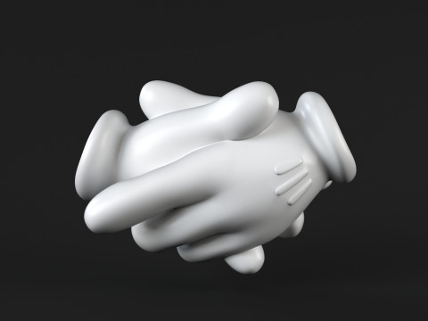 Mickey hand handshake 2 3D प्रिंट मॉडल