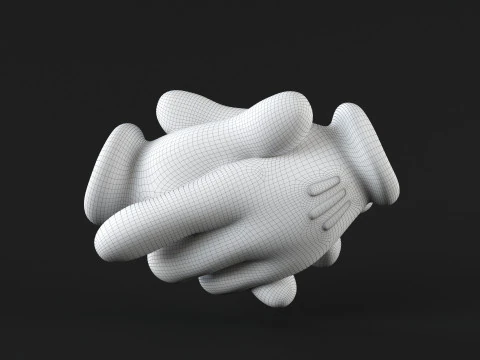 Mickey hand handshake 2 3D Print Model