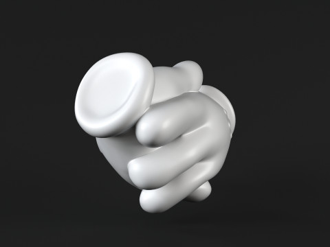 Mickey hand handshake 2 3D Print Model