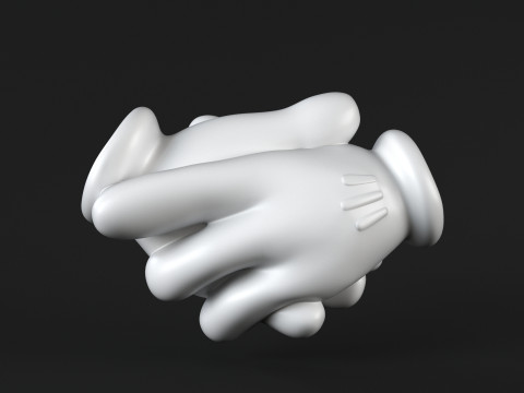 Mickey hand handshake 2 3D Print Model