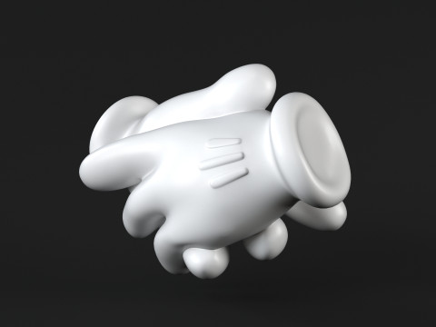 Mickey hand handshake 2 3D Print Model