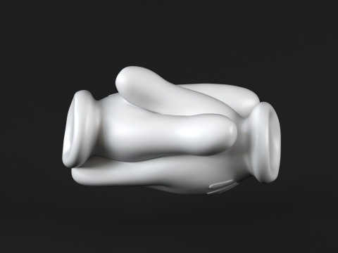 Mickey hand handshake 2 3D Print Model