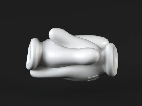 Mickey hand handshake 2 3D Print Model