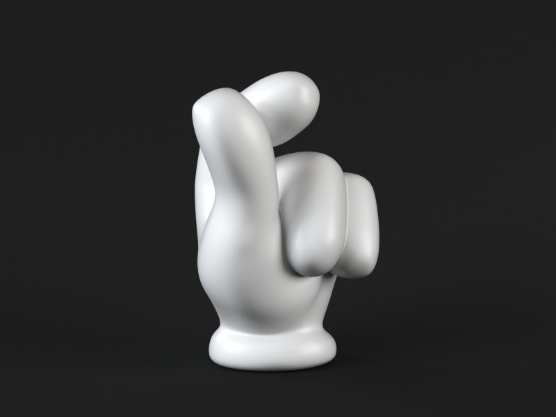 Hand Mickey - Money Model Cetak 3D .c4d .max .obj .3ds .fbx .stl .blend 