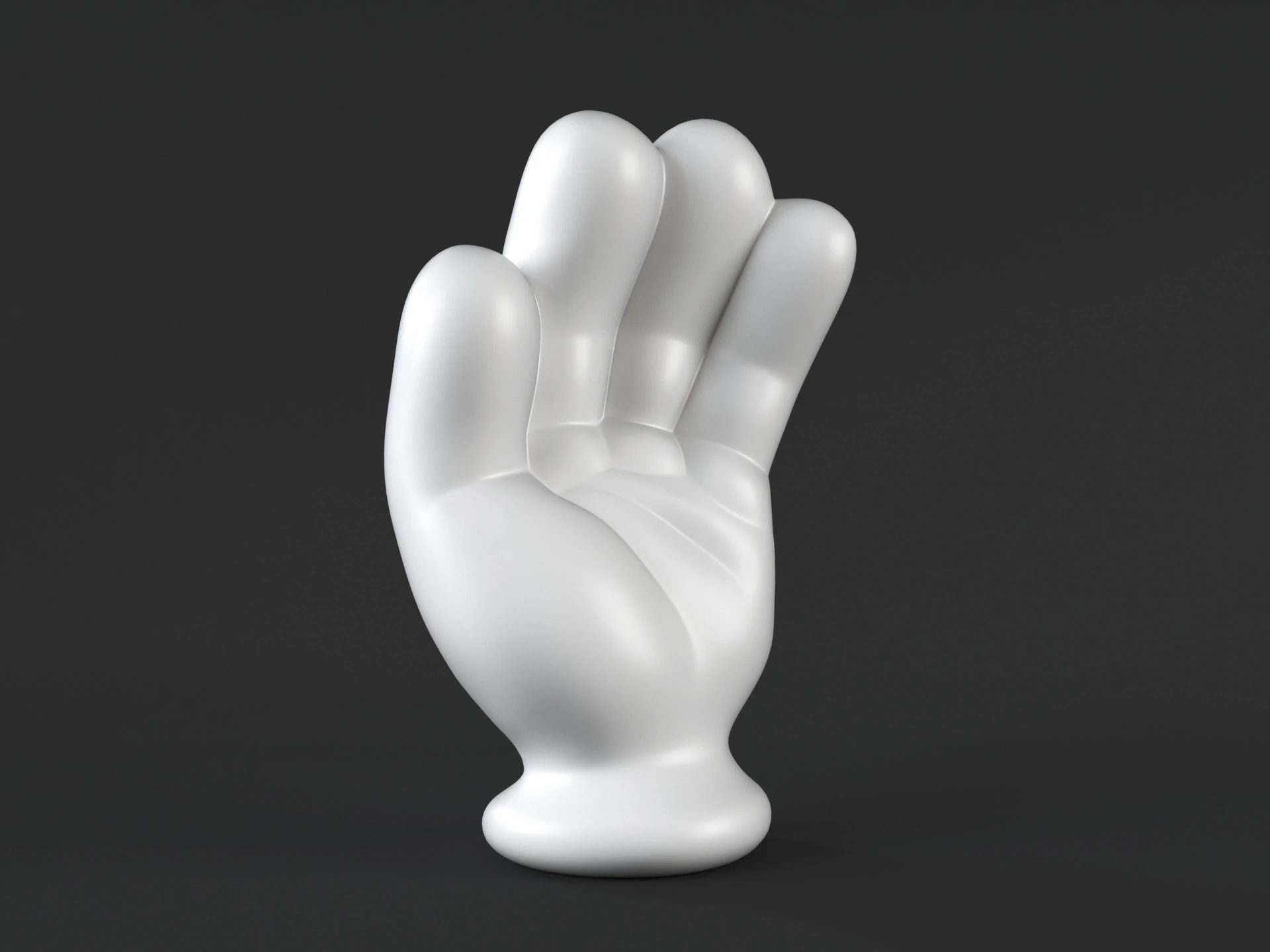 Hand Mickey - Handful 3D Print Model .c4d .max .obj .3ds .fbx .stl .blend 