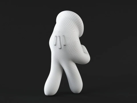 미키 손 - 산책 3D 프린트 모델