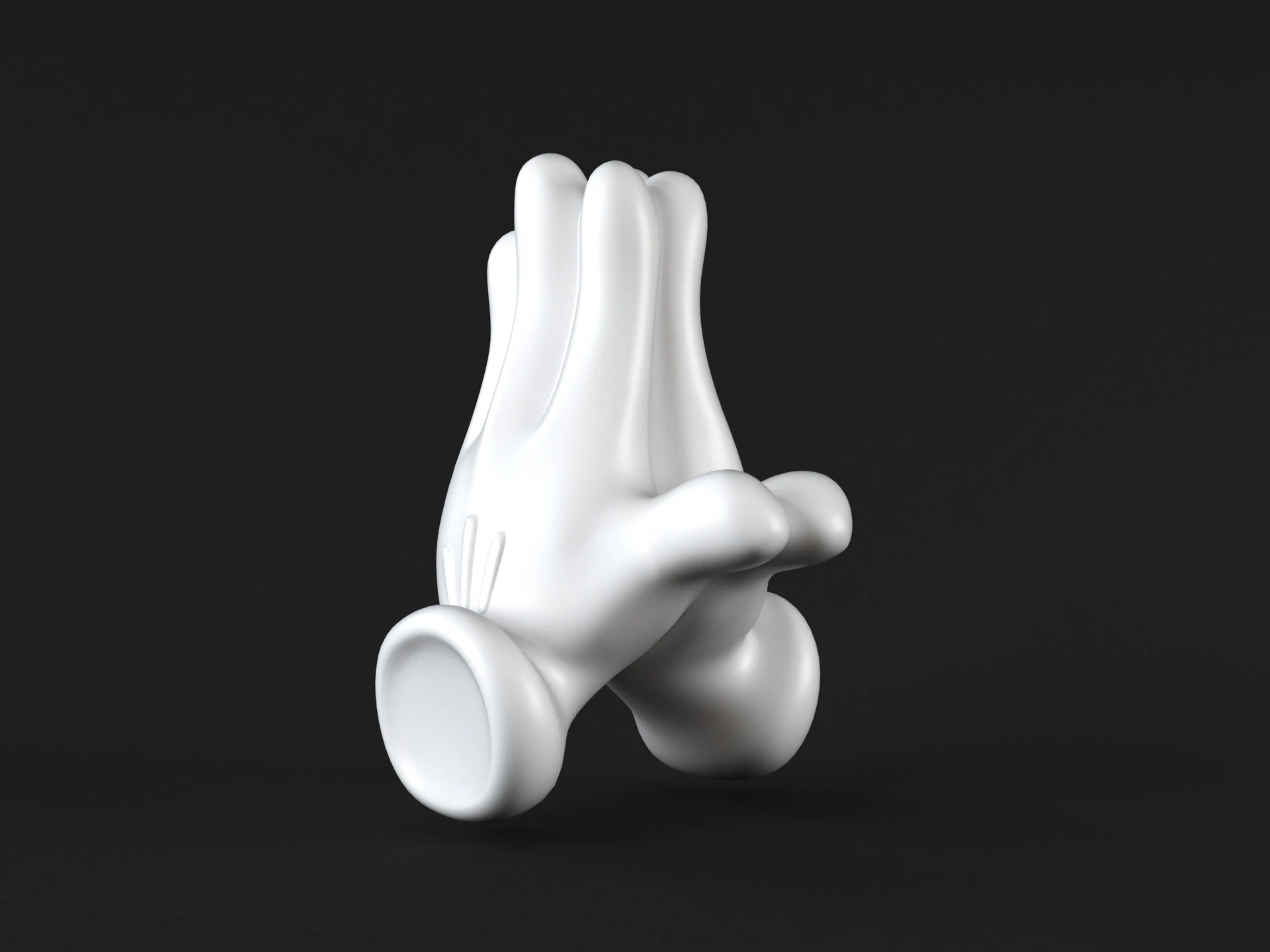 米奇手-祈祷 3D 打印模型 .c4d .max .obj .3ds .fbx .stl .blend 