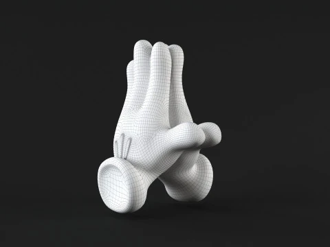 米奇手-祈祷 3D 打印模型