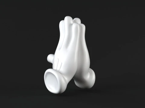 米奇手-祈祷 3D 打印模型