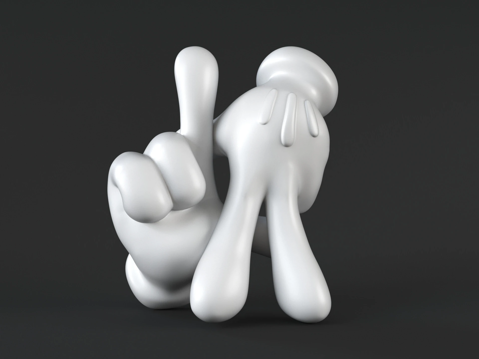 Hand Mickey - LA 3D Print Model .c4d .max .obj .3ds .fbx .stl .blend 