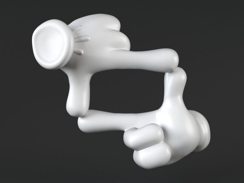 Hand Mickey - Frame 3D Print Model .c4d .max .obj .3ds .fbx .stl .blend 