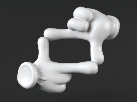 Hand Mickey - Frame 3D Print Model
