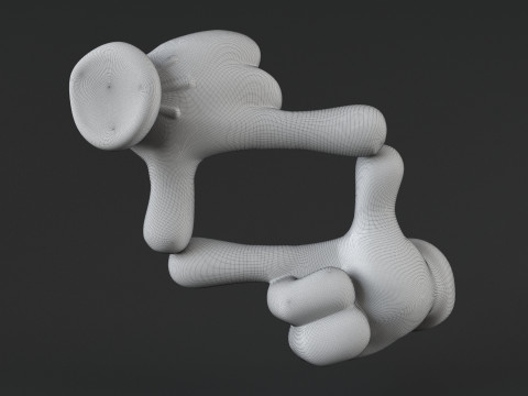 Hand Mickey - Frame 3D Print Model