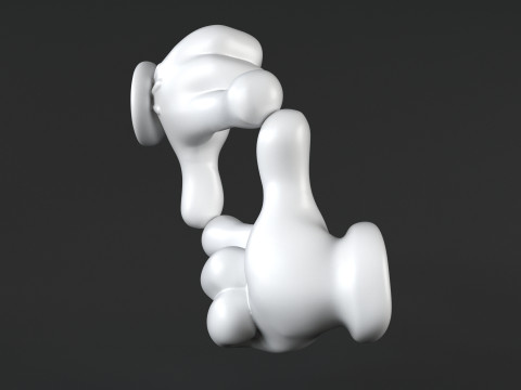 Hand Mickey - Frame 3D Print Model