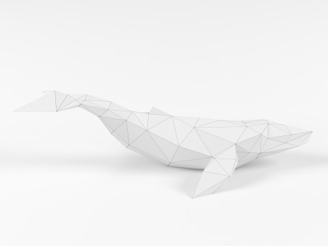 Triangular Whale 3D Print Model