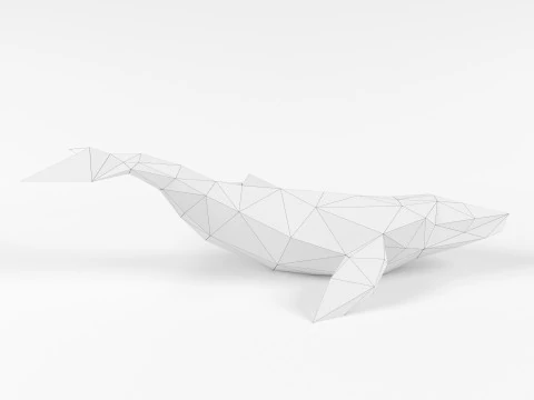 Triangular Whale 3D Print Model