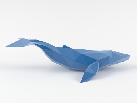 Triangular Whale 3D Print Model