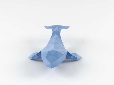Triangular Whale 3D Print Model