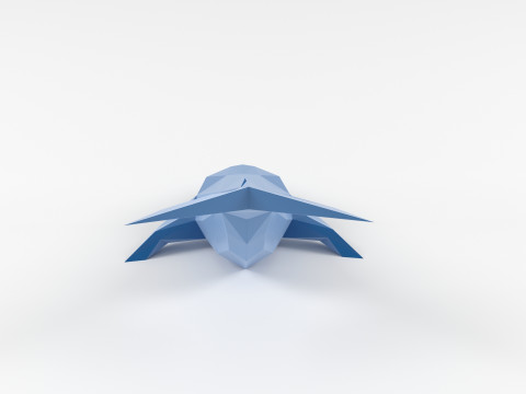 Triangular Whale 3D Print Model