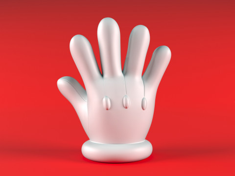 Mario Hand - Give 5 Modello di stampa 3D