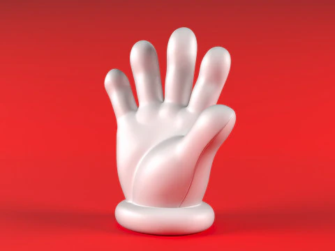 Mario Hand - Give 5 3D Print Model