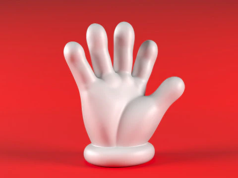 Mario Hand - Give 5 3D Print Model