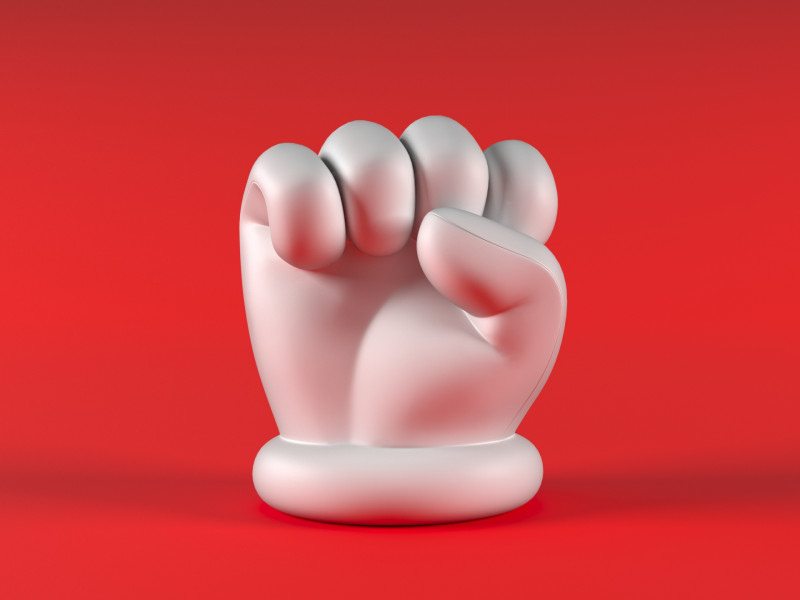 Mario Hand - Fist 3D 打印模型 .c4d .max .obj .3ds .fbx .stl .blend 