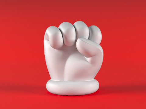 Mario Hand - Fist 3D 打印模型