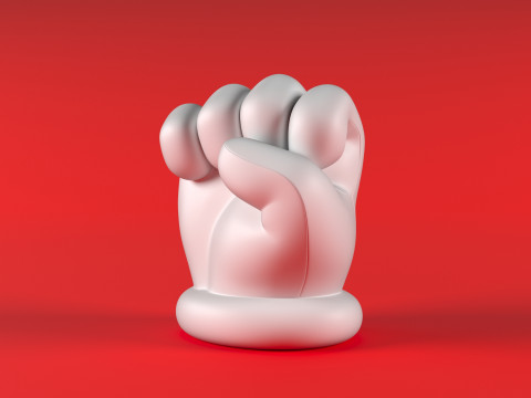Mario Hand - Fist 3D 打印模型