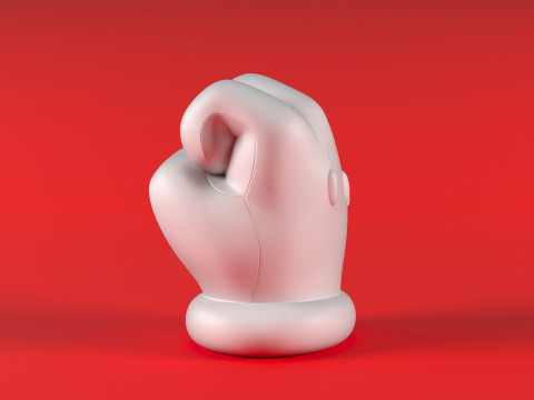 Mario Hand - Fist 3D 打印模型