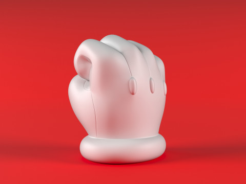 Mario Hand - Fist 3D 打印模型