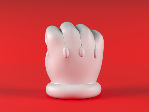 Mario Hand - Fist 3D 打印模型