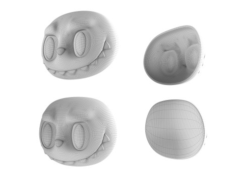 Labubu Face 3D Принт Модель
