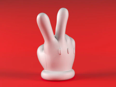 Mario Hand - Victory 3D Print Model