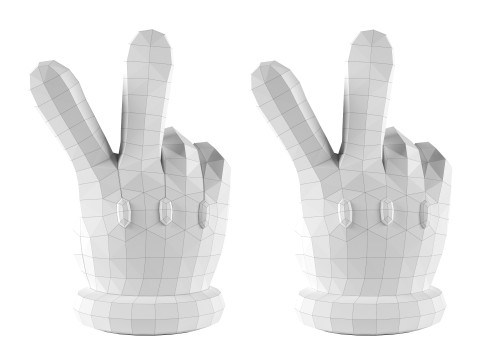 Mario Hand - Victory Modelo de impresión 3D
