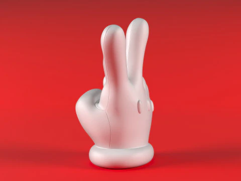 Mario Hand - Victory 3D Print Model