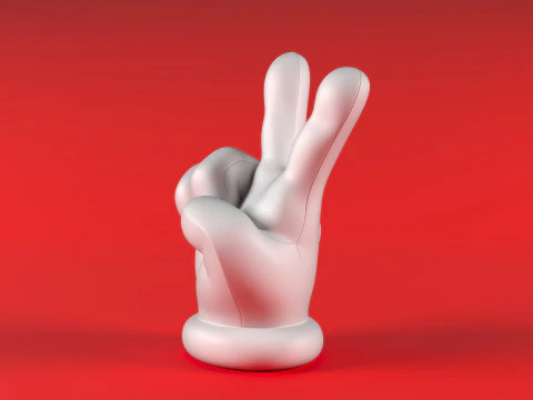 Mario Hand - Victory 3D Print Model