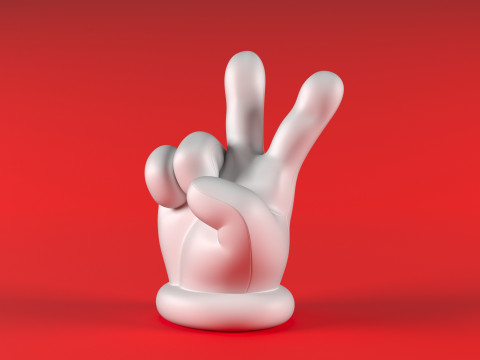 Mario Hand - Victory Modelo de impresión 3D