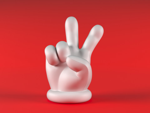 Mario Hand - Victory Modelo de impresión 3D