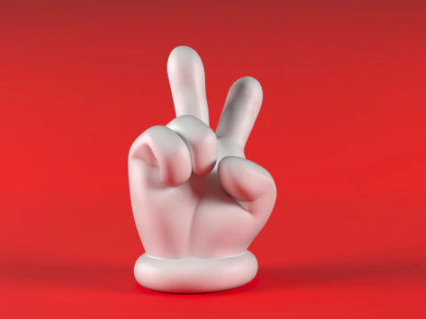 Mario Hand - Victory 3D Print Model