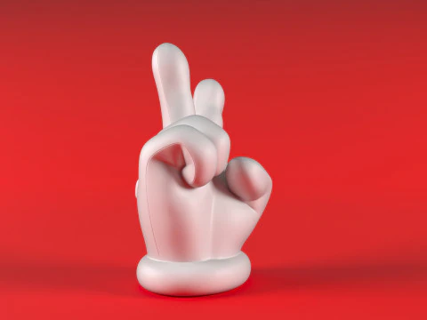 Mario Hand - Victory 3D Print Model