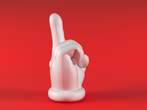 Mario Hand - Victory Modelo de impresión 3D