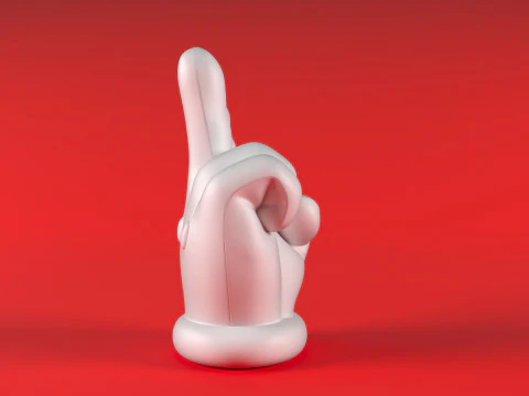 Mario Hand - Victory 3D Print Model