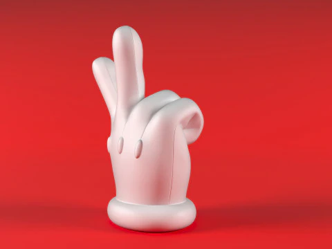 Mario Hand - Victory 3D Print Model