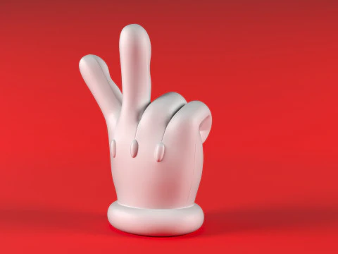 Mario Hand - Victory 3D Print Model