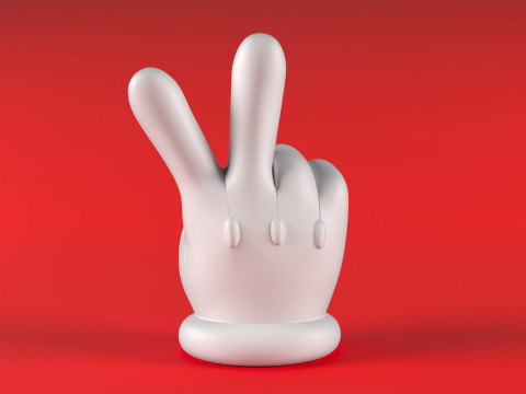 Mario Hand - Victory Model Cetak 3D