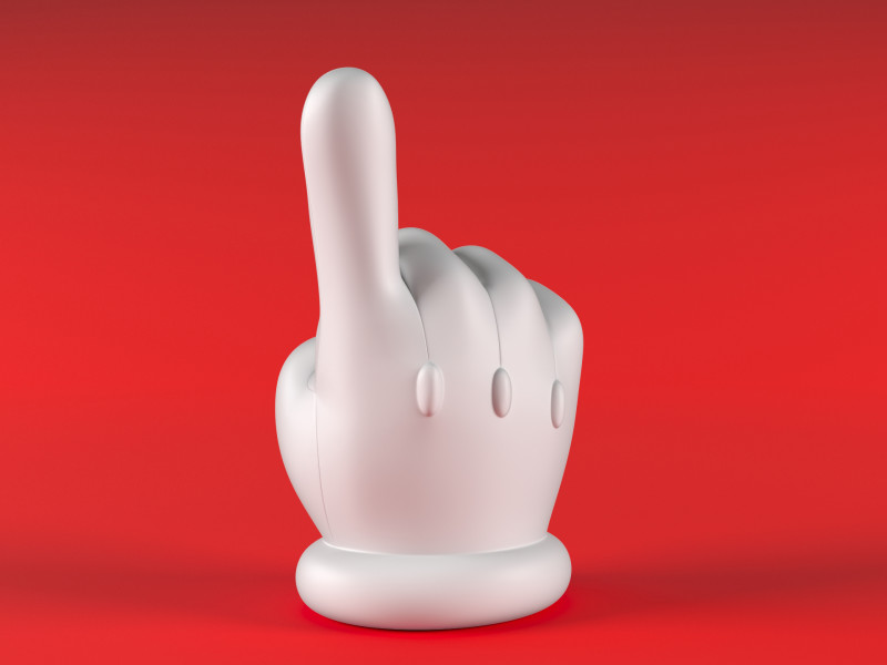Mario Hand - Index 3D printmodel .c4d .max .obj .3ds .fbx .stl .blend 