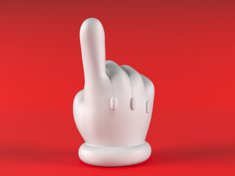Mario Hand - Index 3D Принт Модель